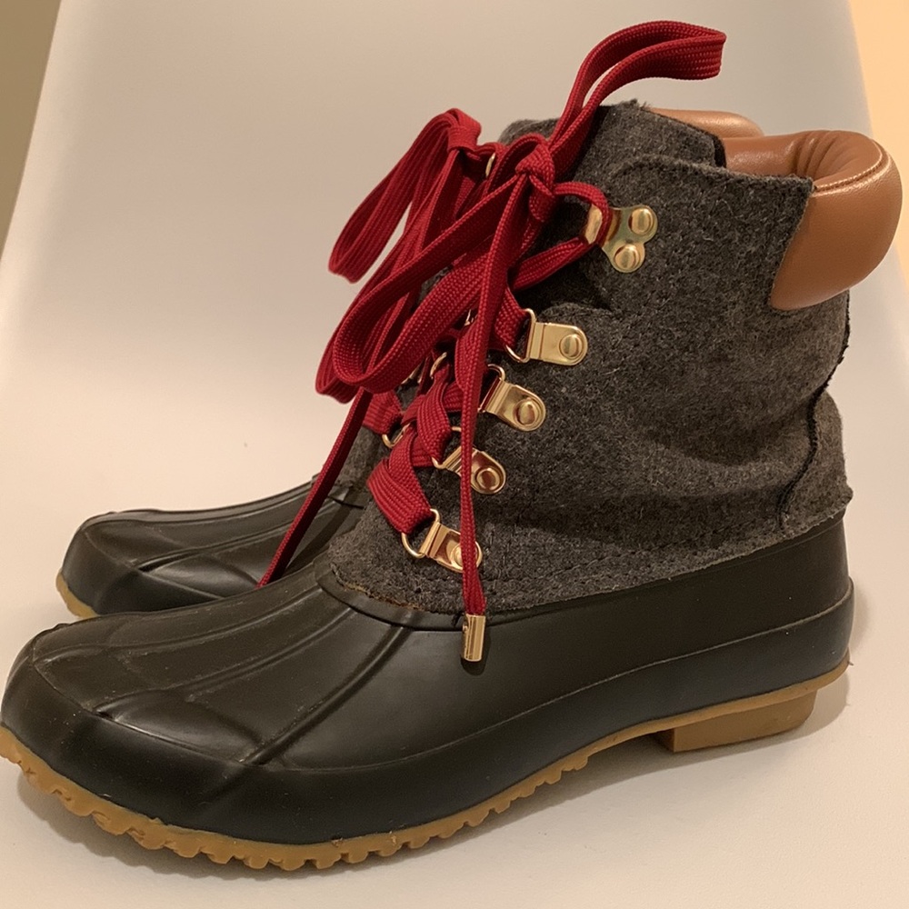 Joie Delyth Charcoal rubber duck boots
